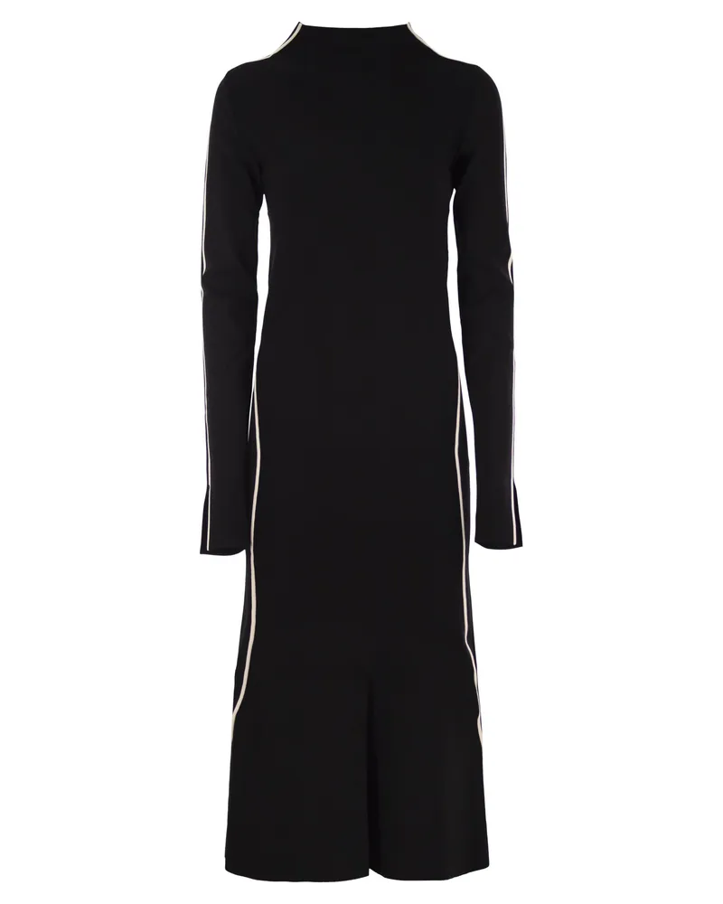 SPORTMAX Operoso eng anliegender Viskose -Mischung Crepe Strickkleid Black