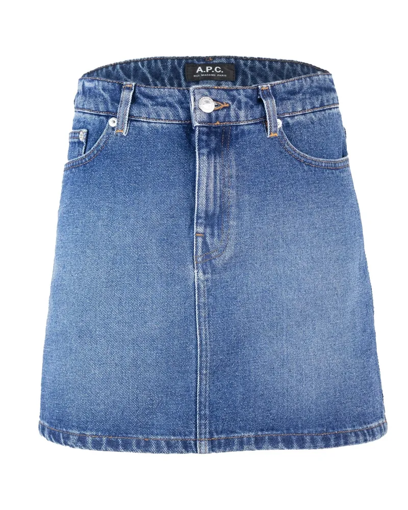 A.P.C. Ich werde Jupe Moss verwaschen Indigo Washed