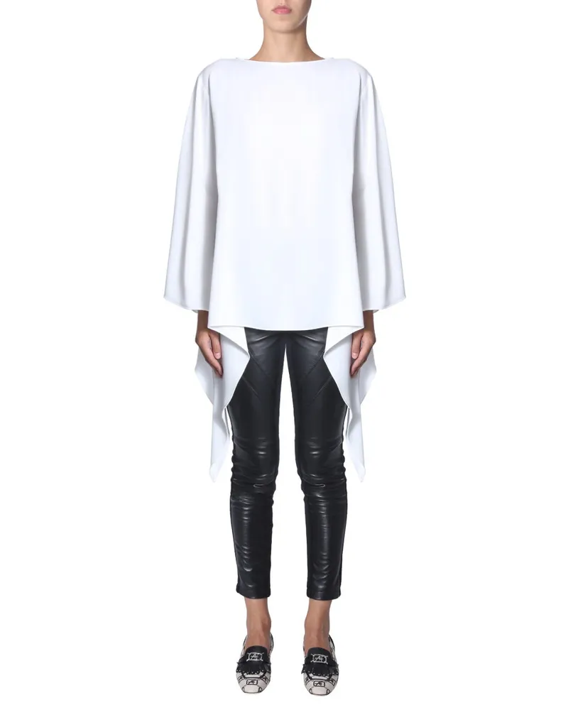 Alberta Ferretti Übergroße Fit Bluse White