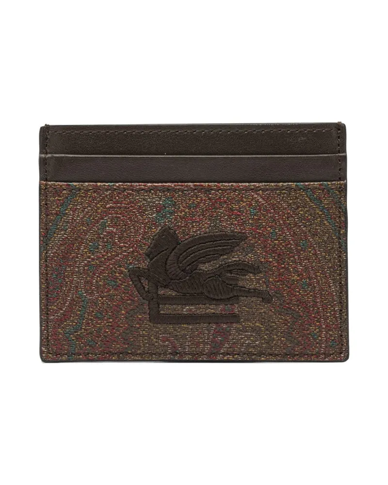 Etro Arnica“-Kartenetui mit Pegasus Bordeaux