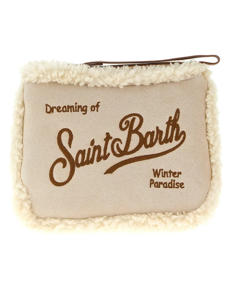 MC2 Saint Barth Aline Shearling' Clutch Beige