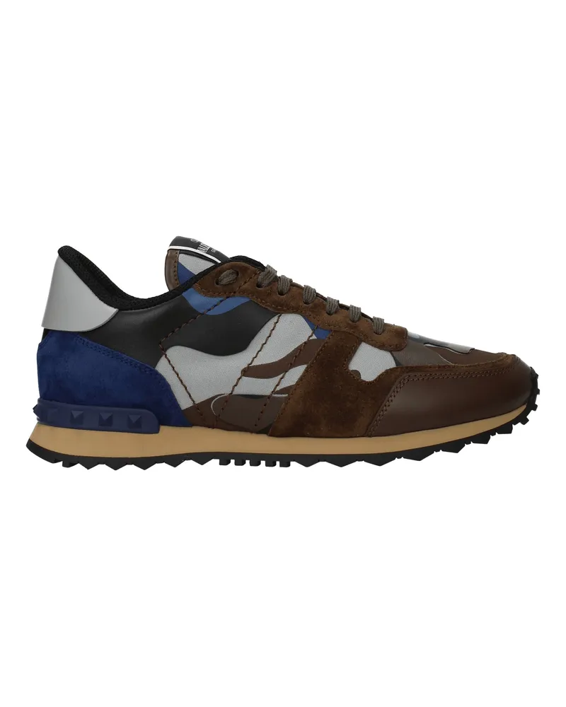Valentino Garavani Sneakers Männer Leder braun/elektrisch blau -