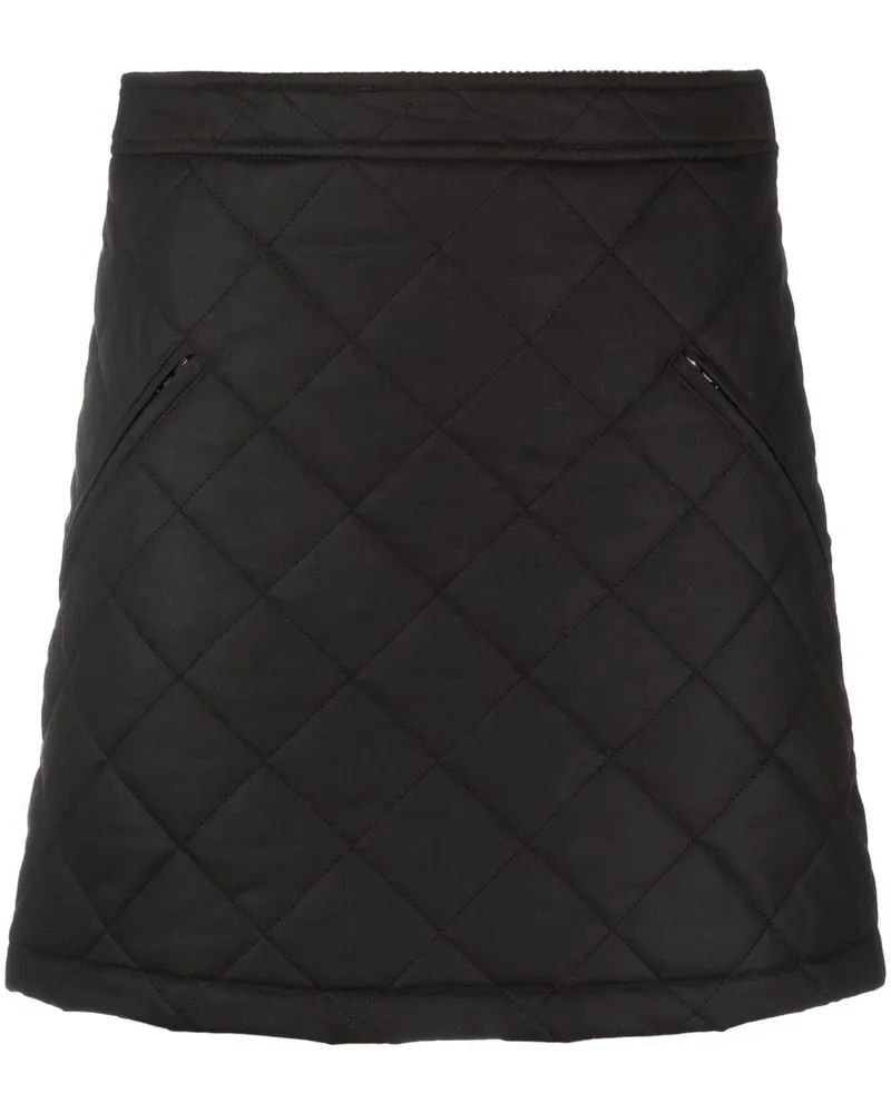 Burberry Minirock mit Stickerei auf dem Rücken Brown