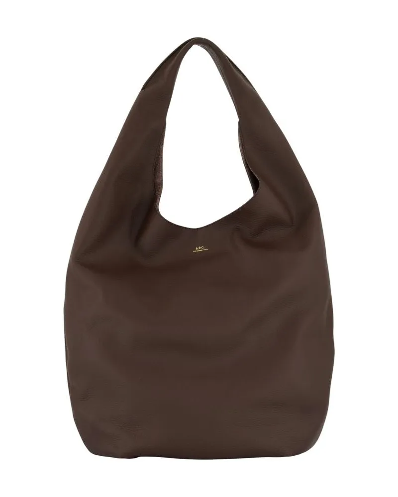 A.P.C. Le Neige Shopper-Tasche  Leder Braun Brown