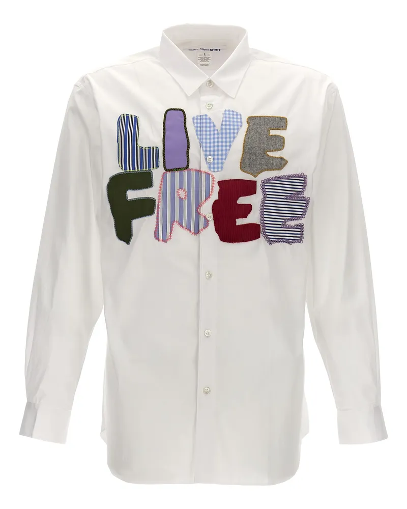Comme des Garçons Live Free' Shirt White
