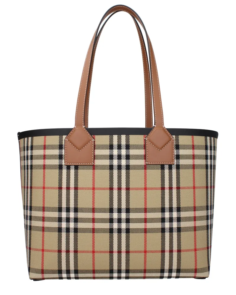 Burberry Damens Umhängetaschen Stoff Beige/Schwarz -