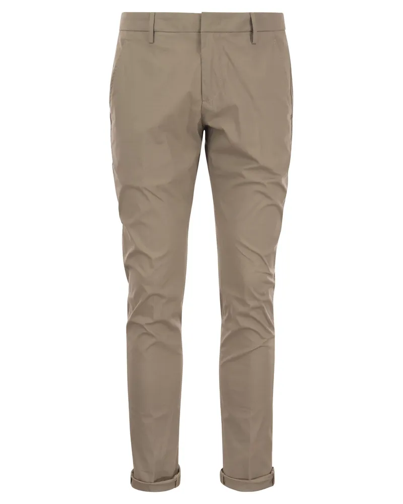 Dondup GAUBERT SLIM FIT GABARDINE HOSEER Haselnuss