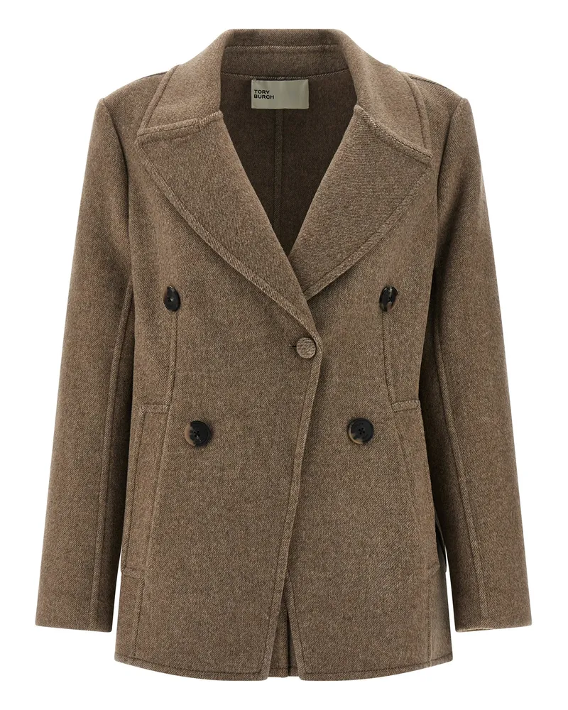 Tory Burch Wollmantel Beige