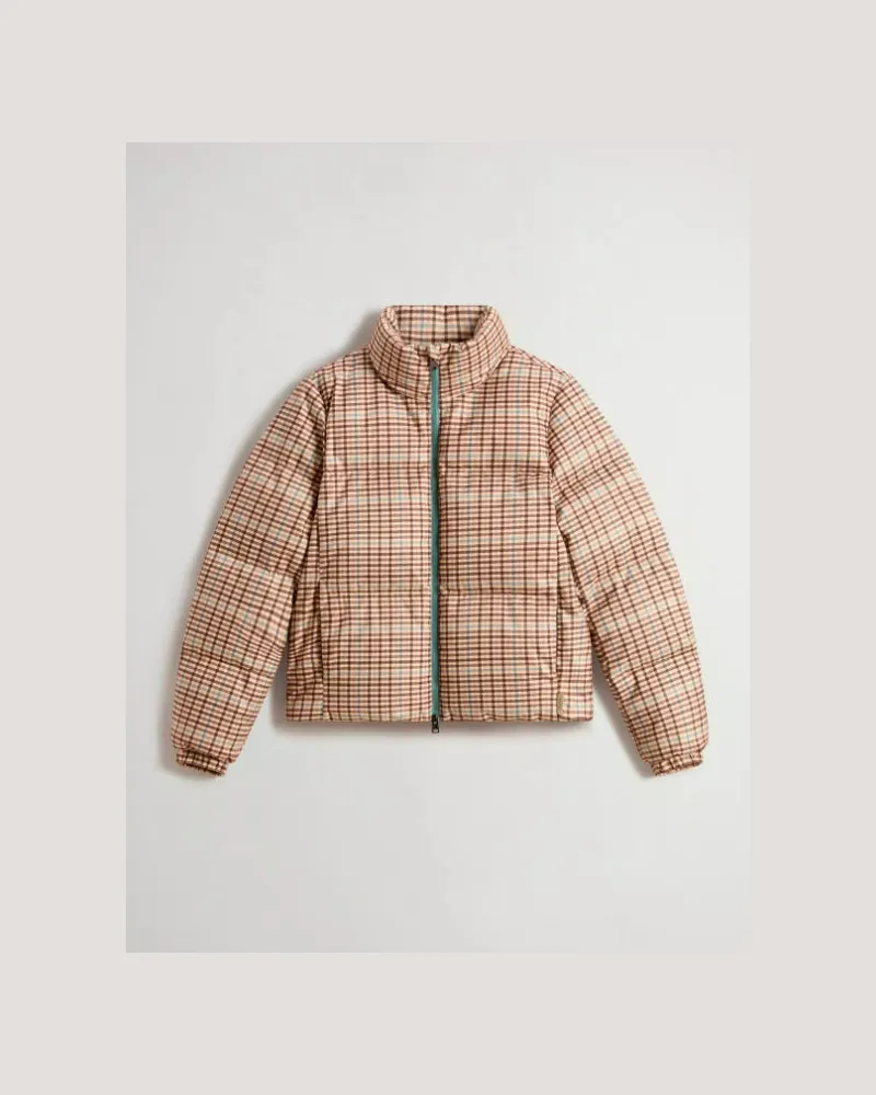 Woolrich bedruckte Wolljacke Beige