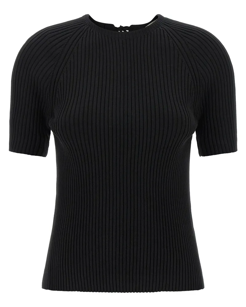 Tory Burch Tory Baner Back Closure Pullover Black