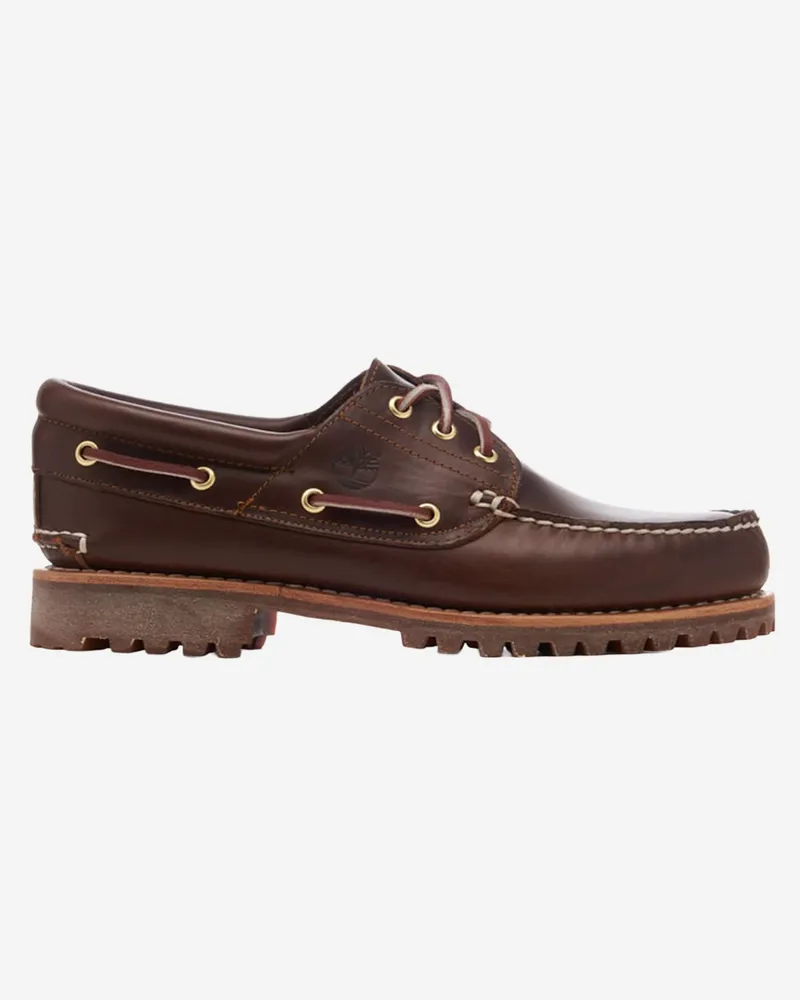 Timberland Authentic 3 Eye Leather Loafers Brown