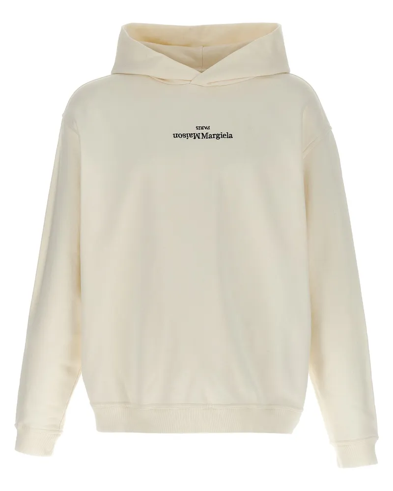 Maison Margiela Logo Hoodie White