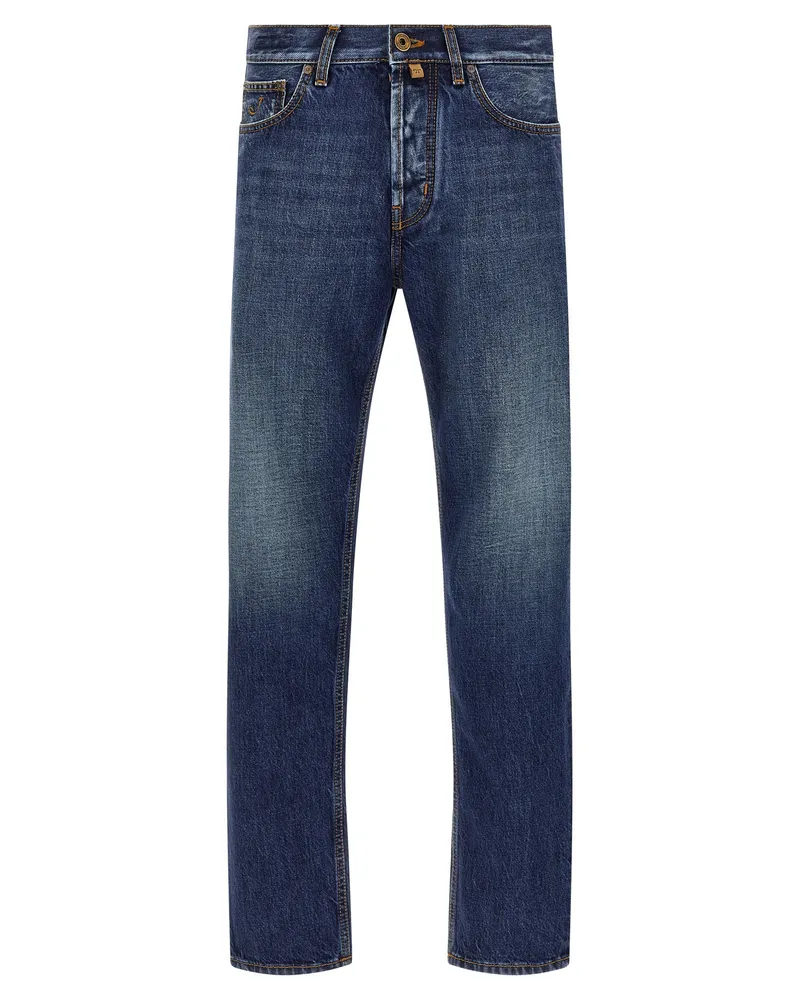 Jacob Cohën Cropped Tapered' Jeans Blue