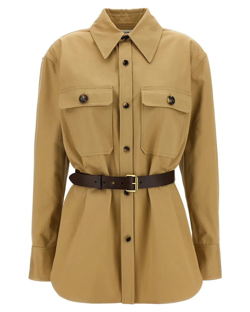 Saint Laurent Saharienne' Hemd Beige