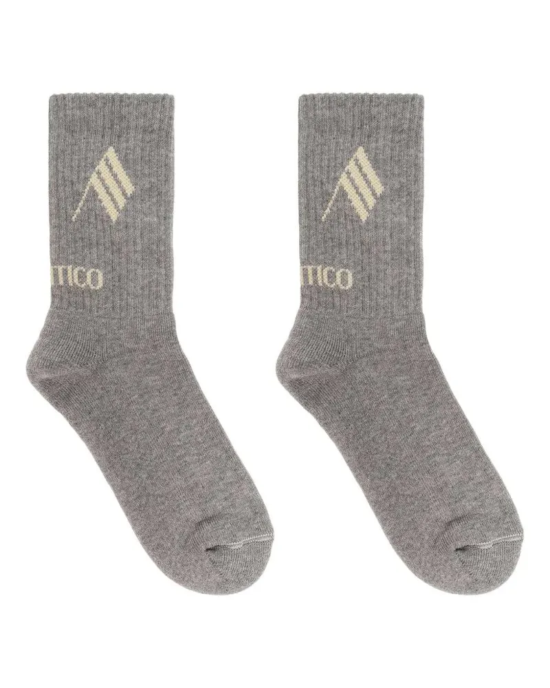 ATTICO Die gerippten Attico-Socken mit Logo Melange