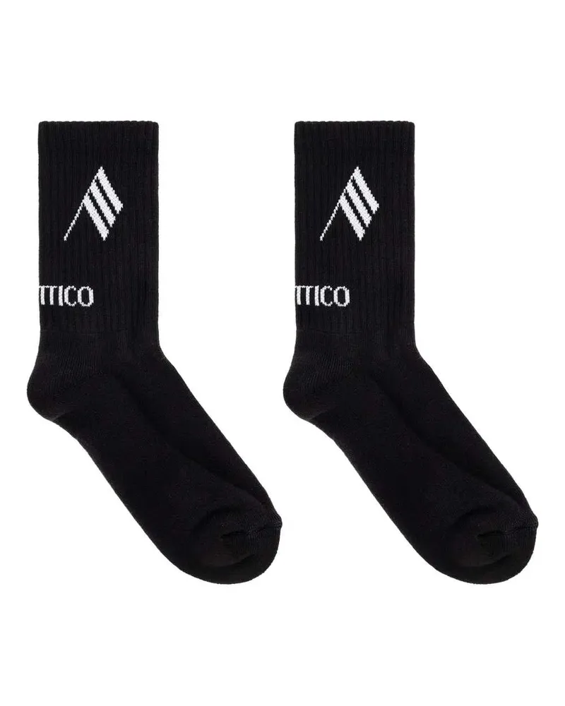 ATTICO Die gerippten Attico-Socken mit Logo Melange