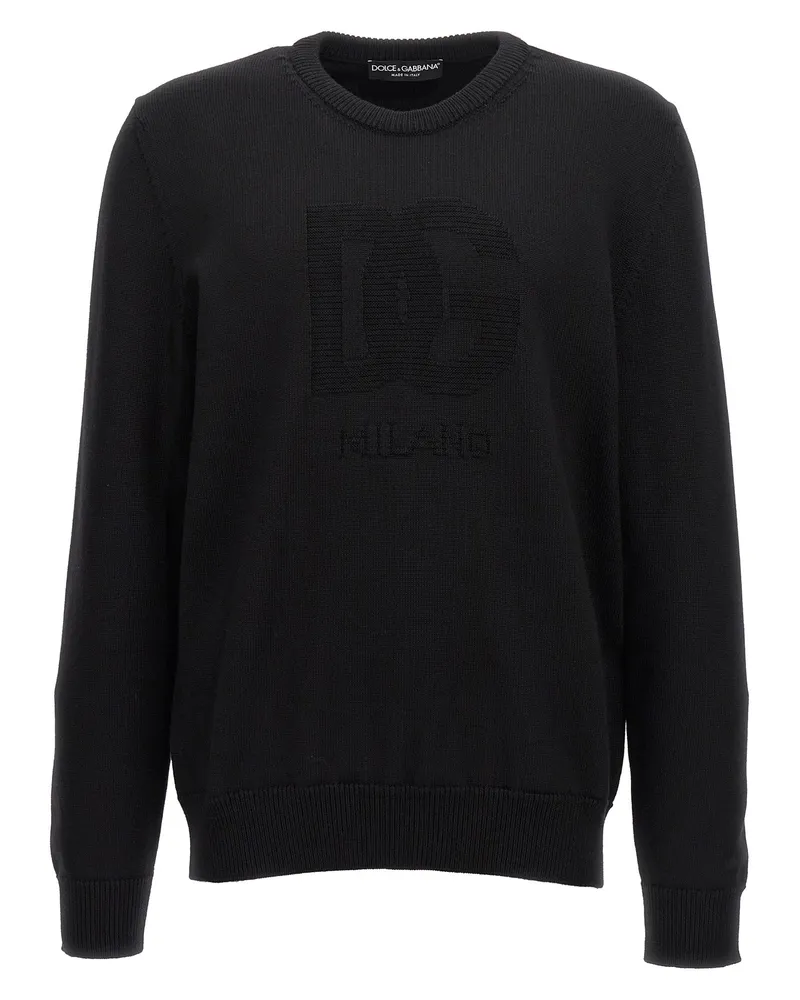 Dolce & Gabbana DG' Intarsia -Pullover Black