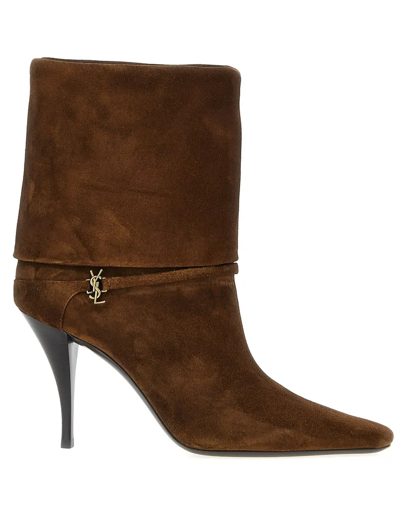 Saint Laurent Ricky“ Stiefeletten Brown