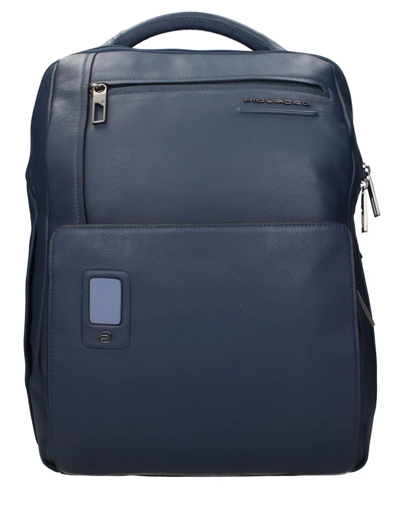 Piquadro Herrens Rucksäcke und Beuteltaschen aus blauem Leder -