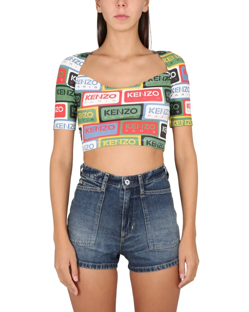 Kenzo Kenzo Beschriftungen kurzer Top Multicolour