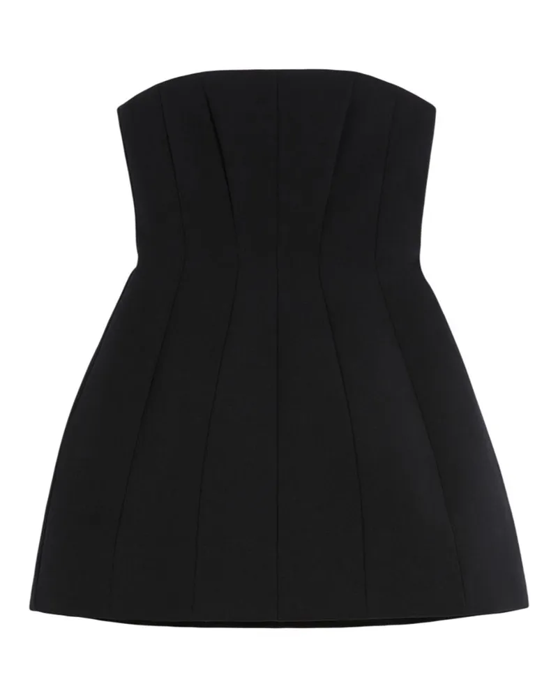 Max Mara Bustier Kleid im Zobelstoff Nero