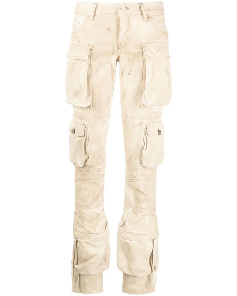 ATTICO Die Attico Essie Cargo Jeanshose Beige
