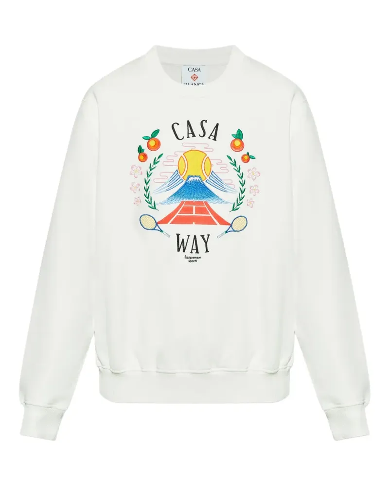 Casablanca Paris Graphic Sweatshirt White