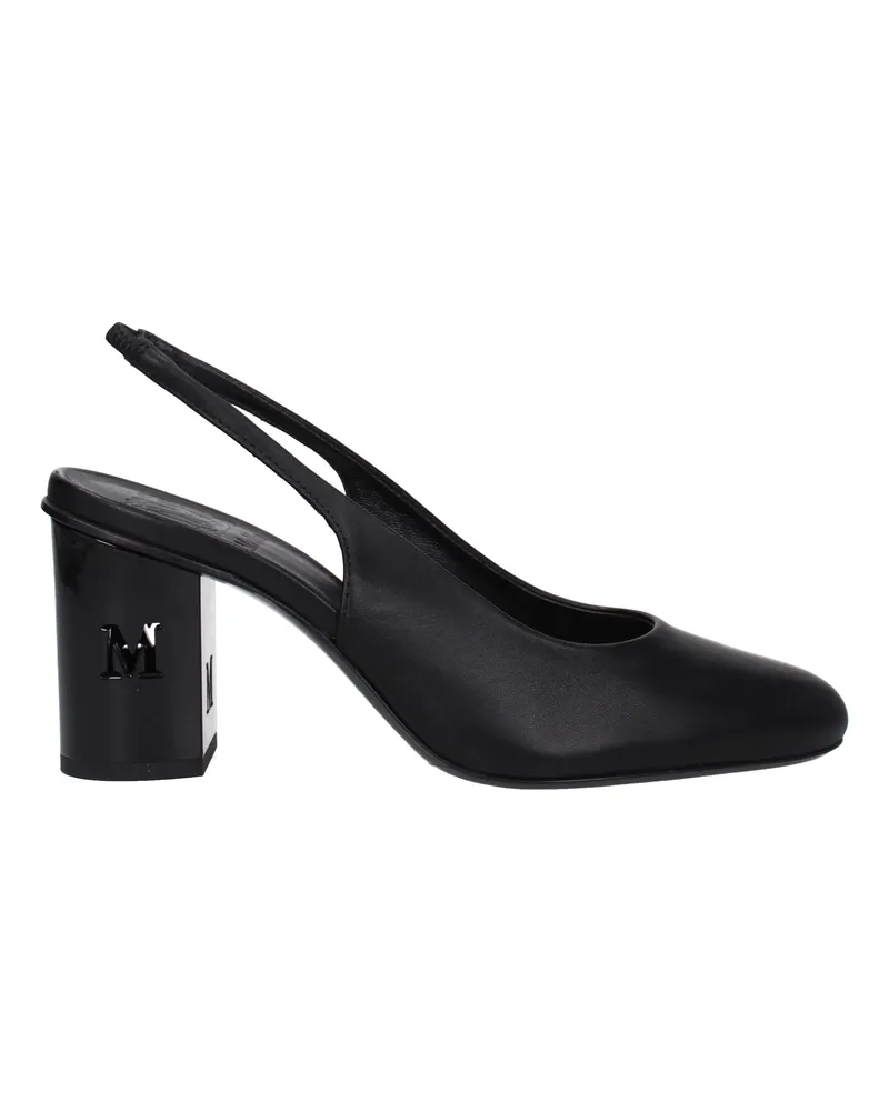 Max Mara Sandalen Damiersling Frauen Leder schwarz -