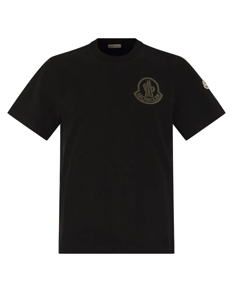Moncler Cotton Logo T -Shirt Black