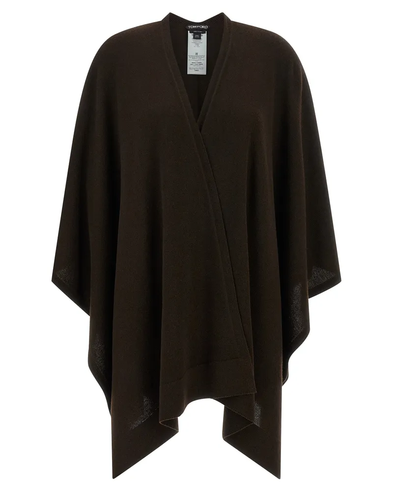 Tom Ford Cashmere Poncho Brown