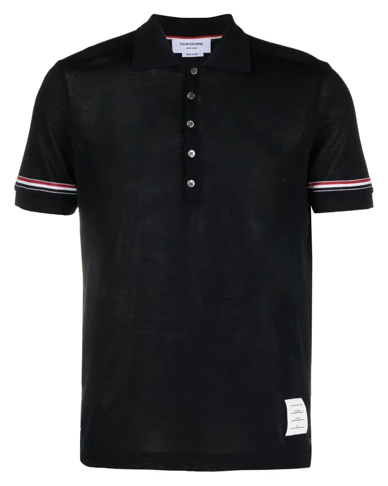 Thom Browne Polo mit RWB -Band Blue
