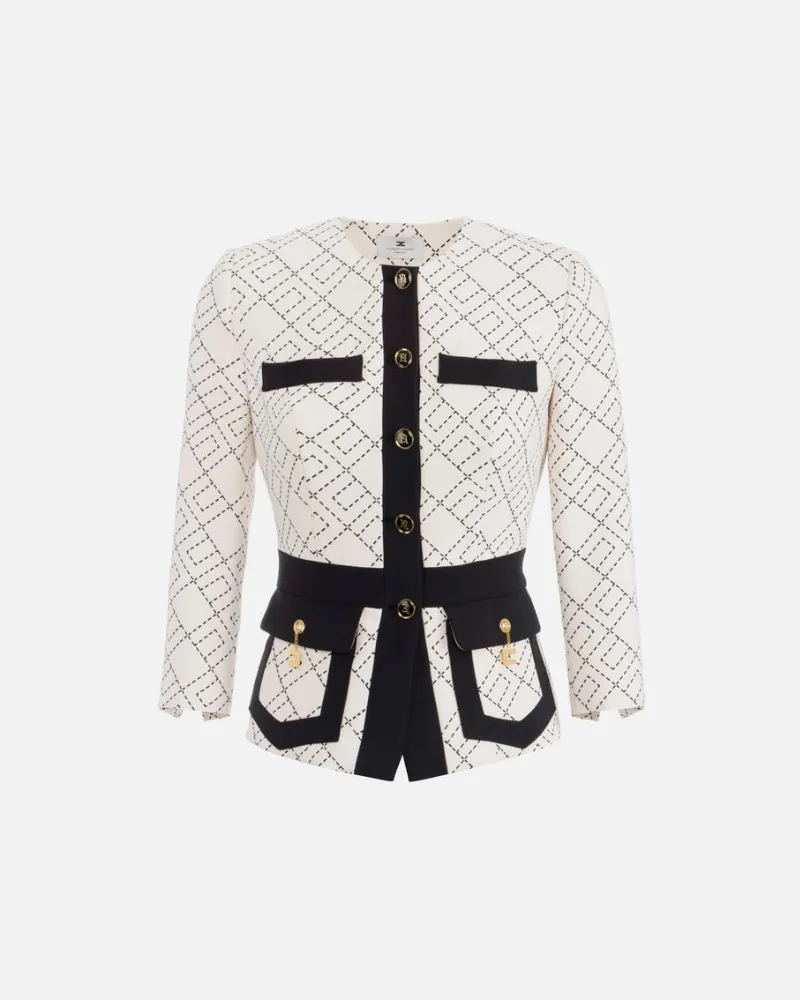 Elisabetta Franchi Bi Farbjacke Latte