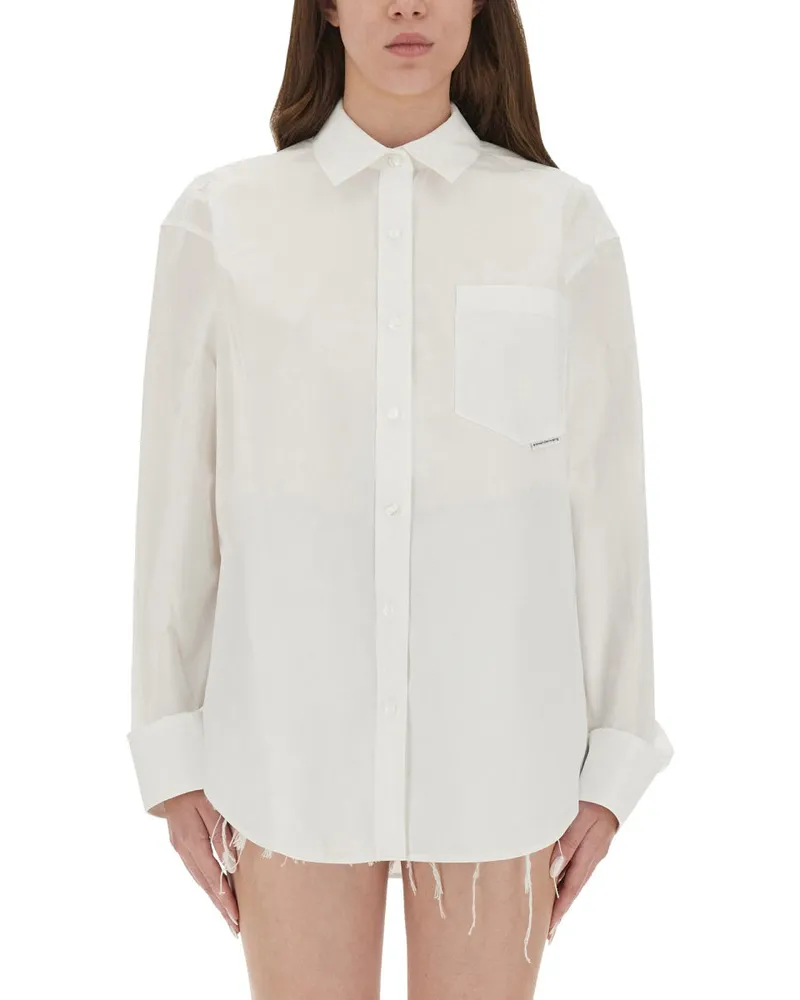 Alexander Wang Shirt mit Logo White