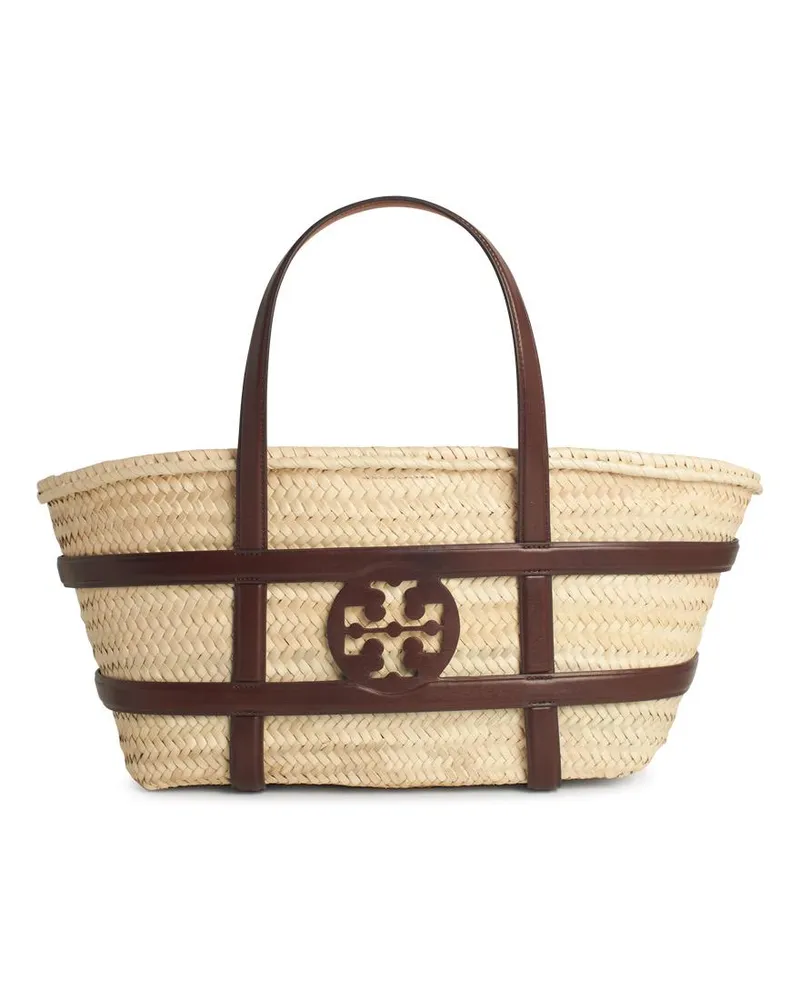 Tory Burch Ella' Eimerbeutel im Beige Stroh Beige
