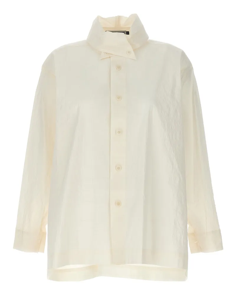 Issey Miyake geformte Membranhemd White