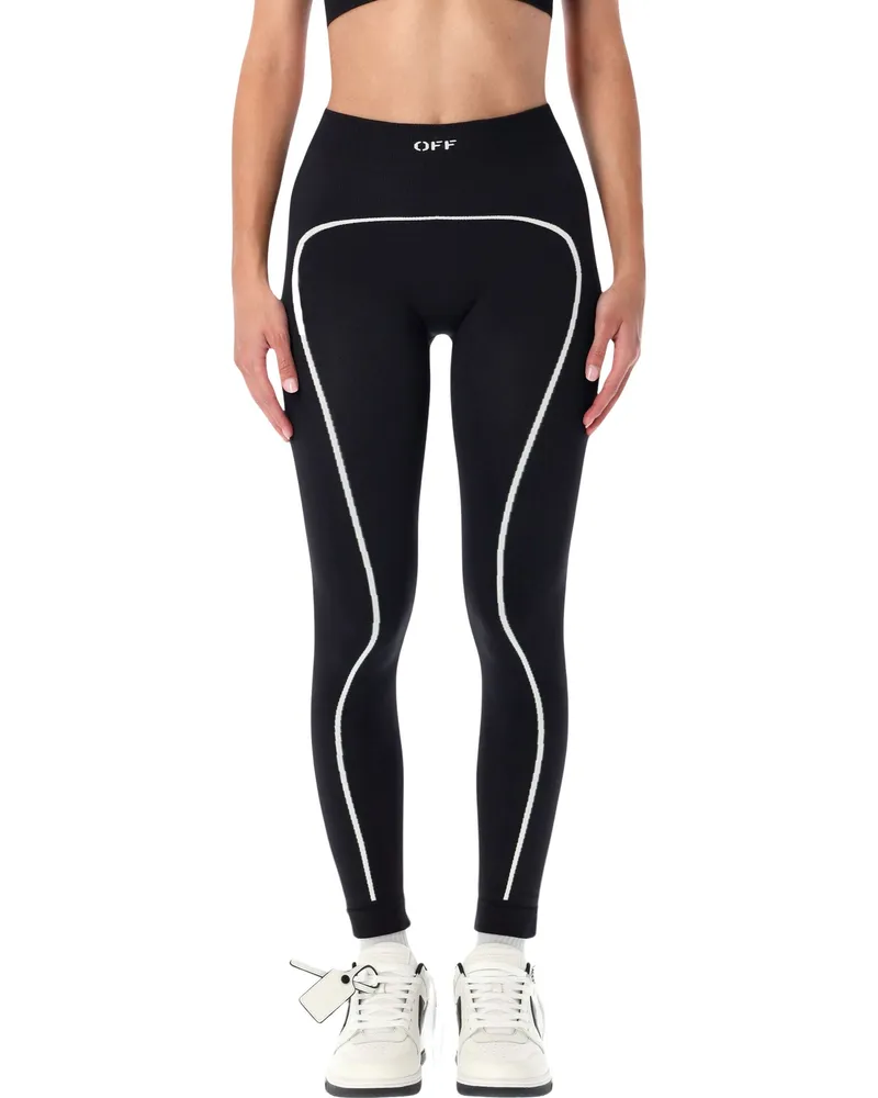 OFF-WHITE Aus weißer Hose schwarz Black