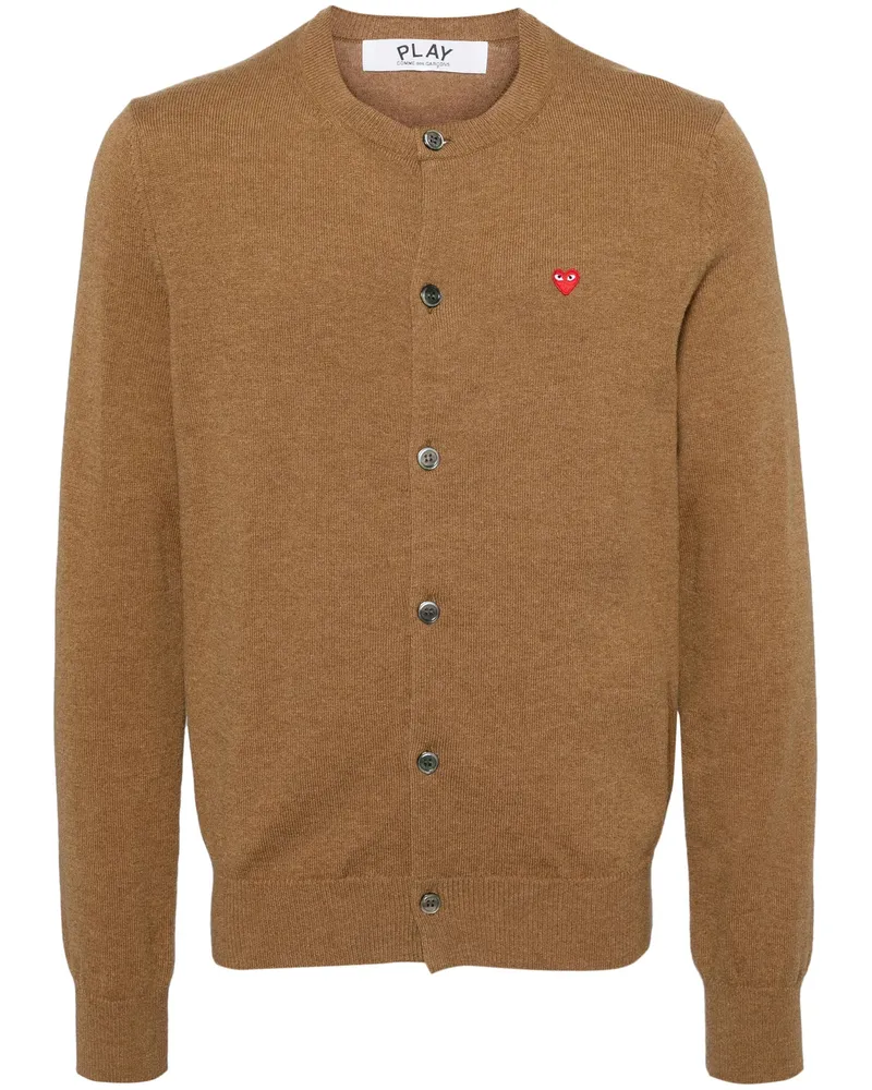 Comme des Garçons Comme des Garçons spielen runden Hals kleines rotes Emblem. Strick 