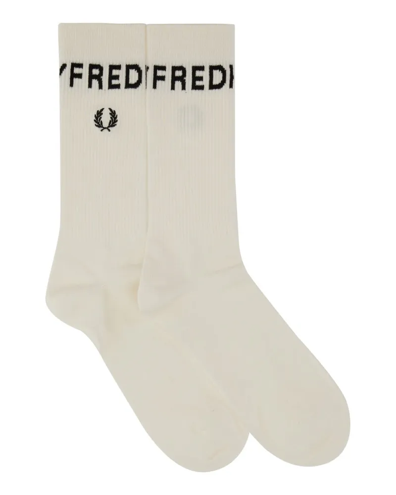 Fred Perry Socken mit Logo White