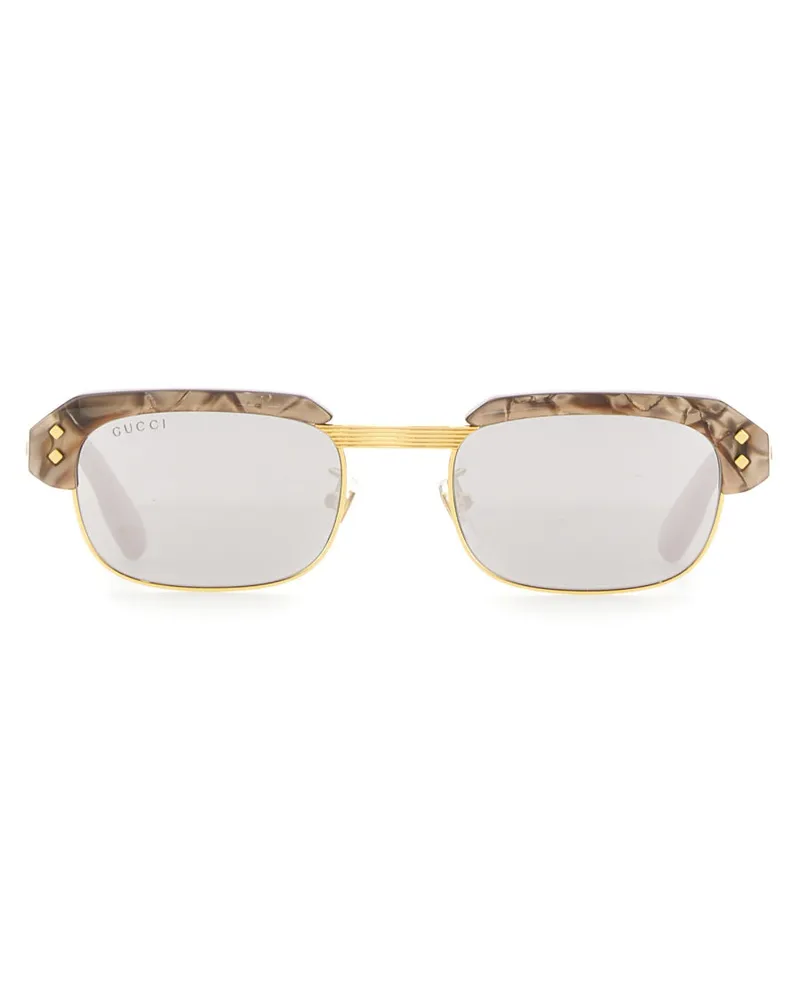 Gucci Rectangular Sunglasses Gold