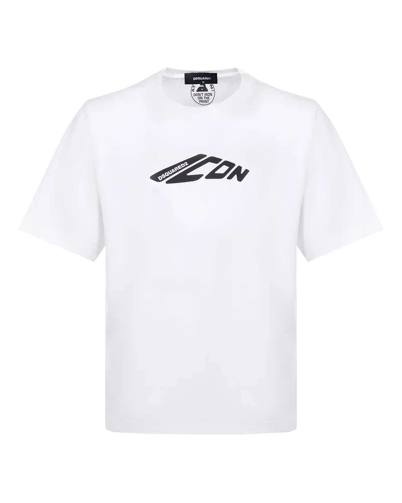 Dsquared2 Icon" T -Shirt aus Baumwolle White