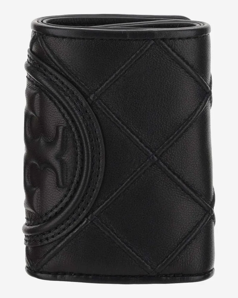 Tory Burch e Fleming Small Brieftasche Schwarz