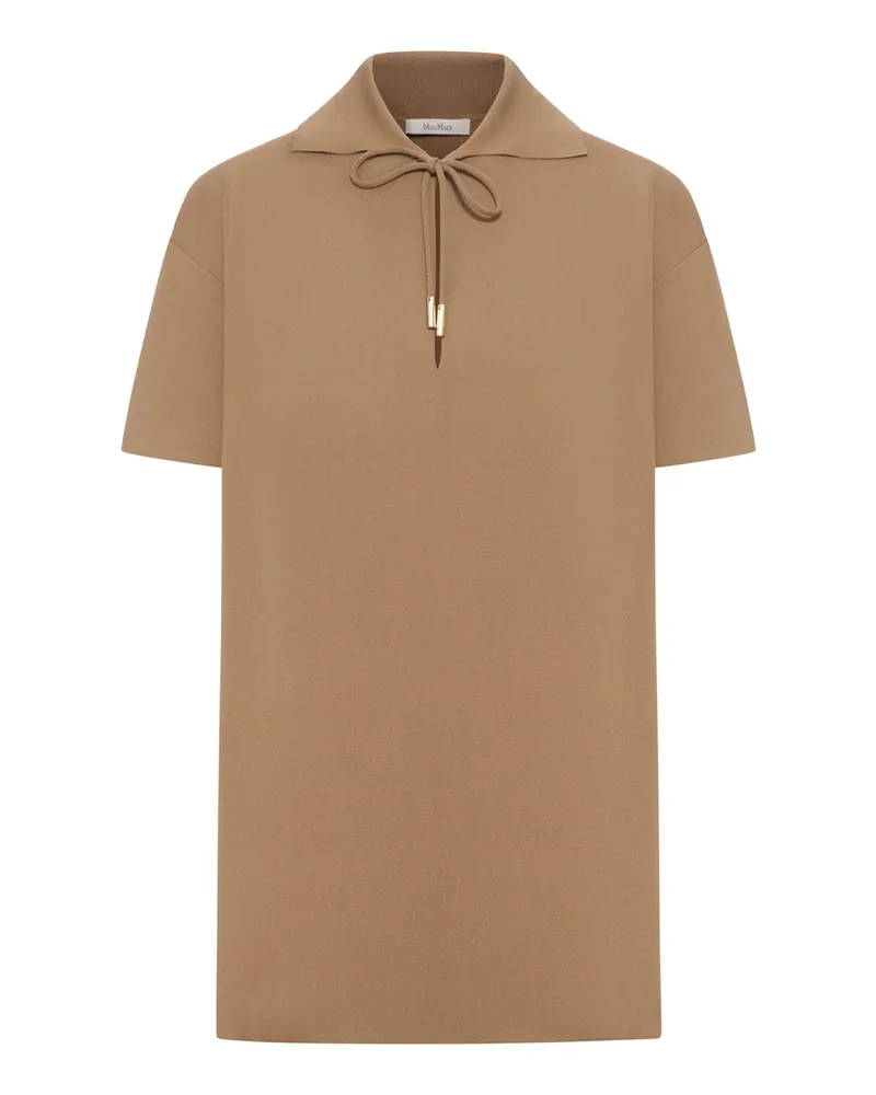 Max Mara Viscose Crepe Bluse Nocciola