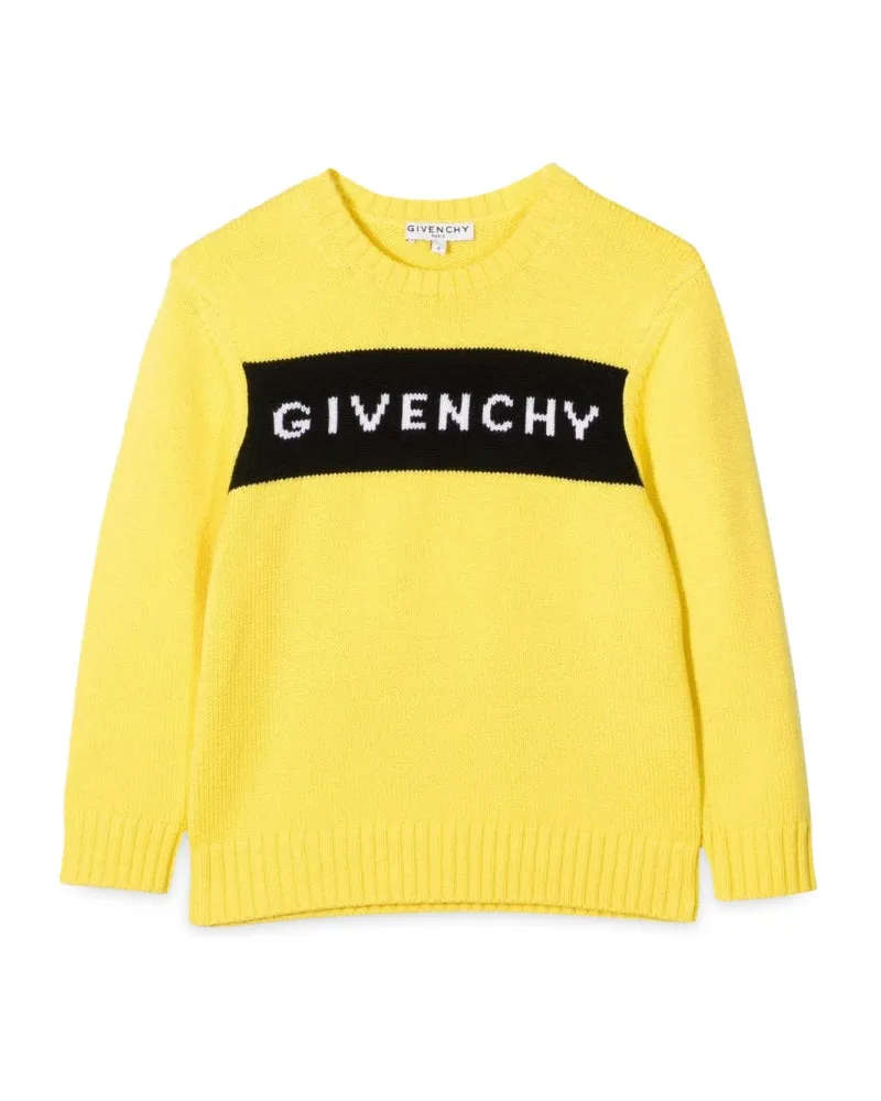 Givenchy Strick Jumper Givenchy Jacquard Logo Yellow