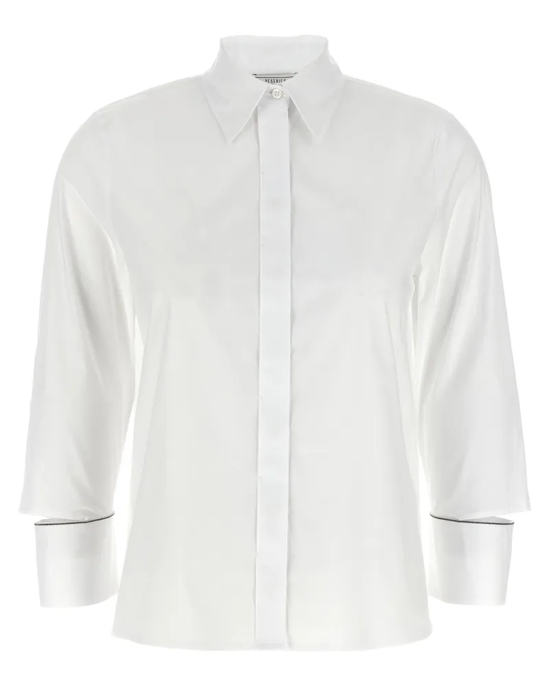 Peserico Manschettendetail -Shirt White
