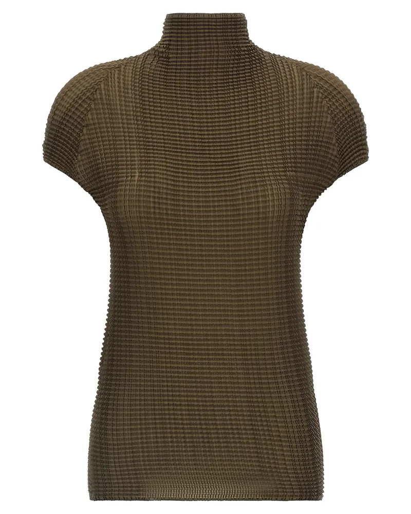 Issey Miyake Wooly Falten 58' T -Shirt Green