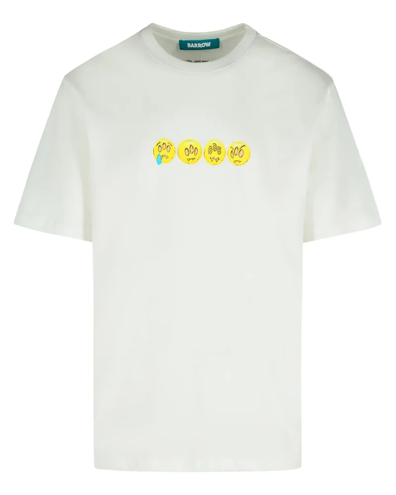 BARROW Schubrow weiße Baumwoll -T -Shirt White