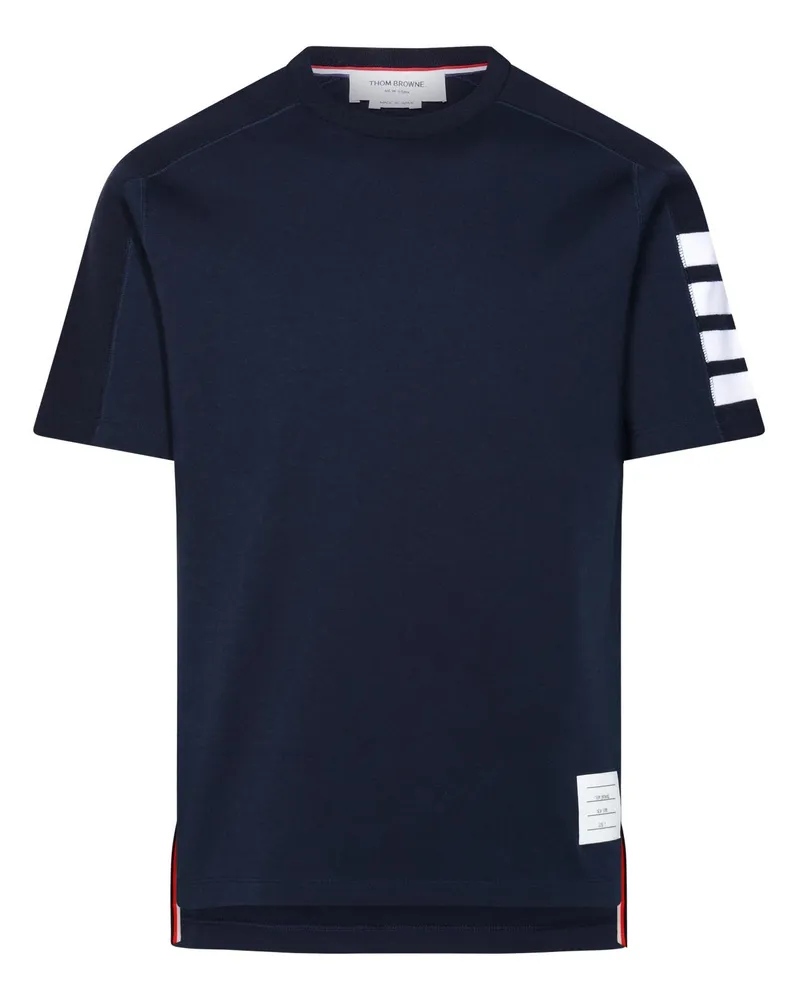 Thom Browne Navy Baumwoll -T -Shirt Navy