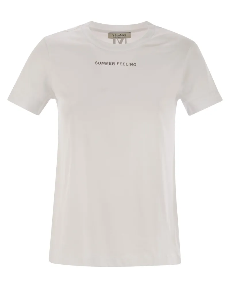 Max Mara Lusso kurzärmeliges T -Shirt White