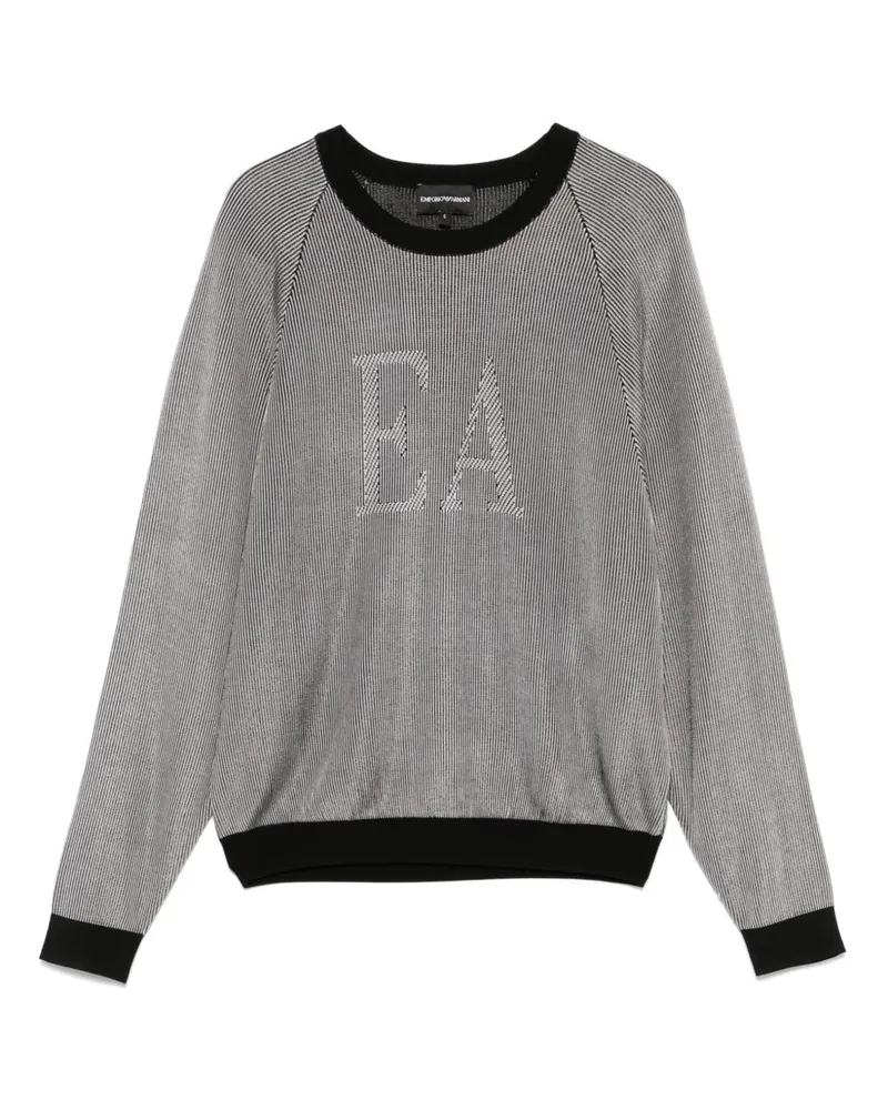 Emporio Armani Streifenpullover von  Logo Grey