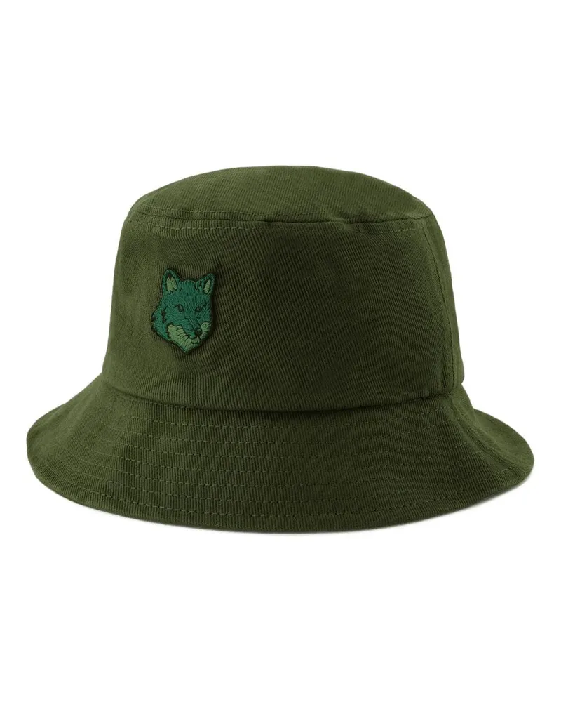 Kitsuné BOLD FOX Head Eimer Hut  Baumwollgrün Green